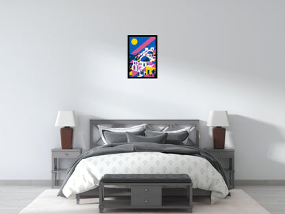 Santorini Geometric Pop Art - Brick Art Mosaic Kit 2x3 large