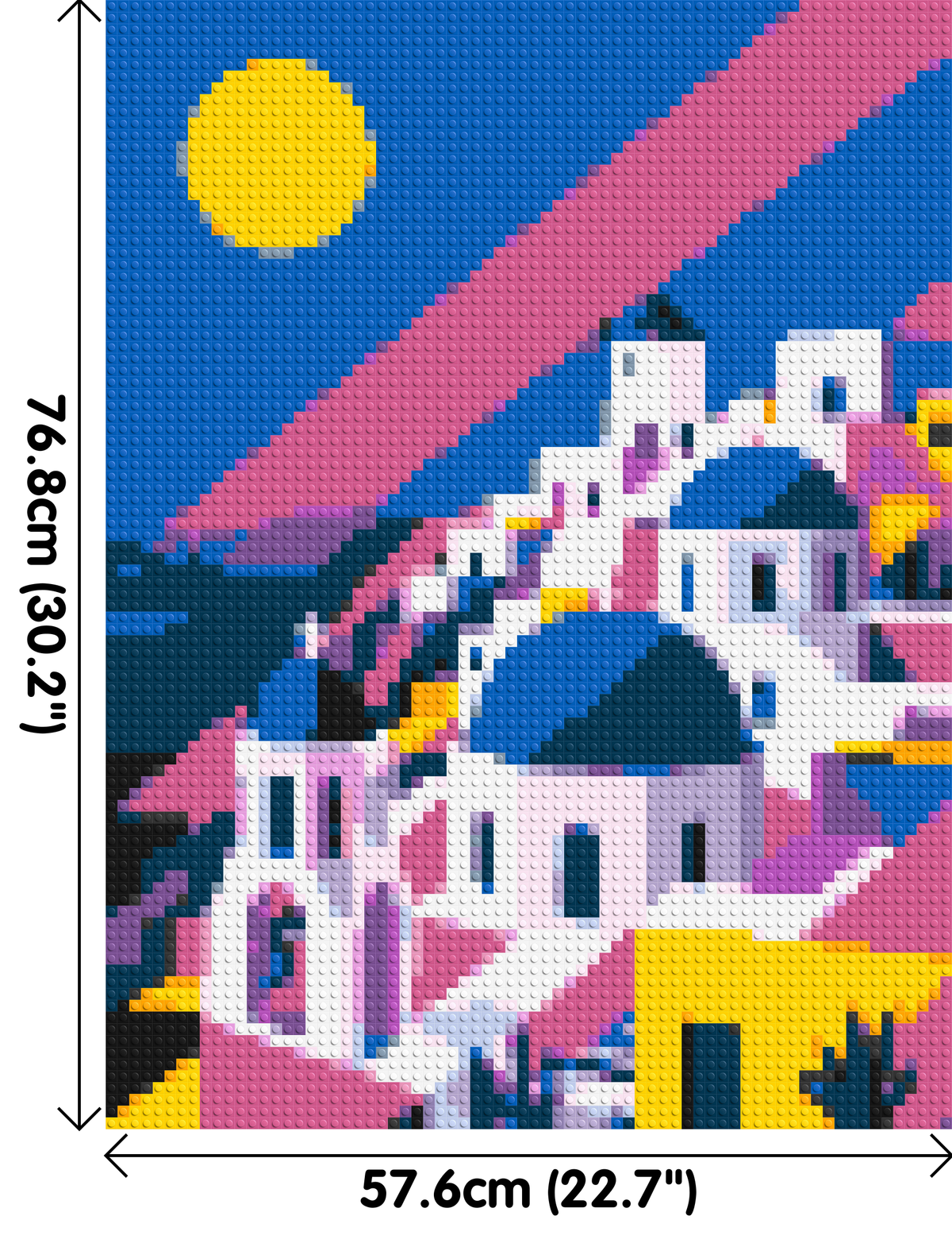 Santorini Geometric Pop Art - Brick Art Mosaic Kit 3x4 large