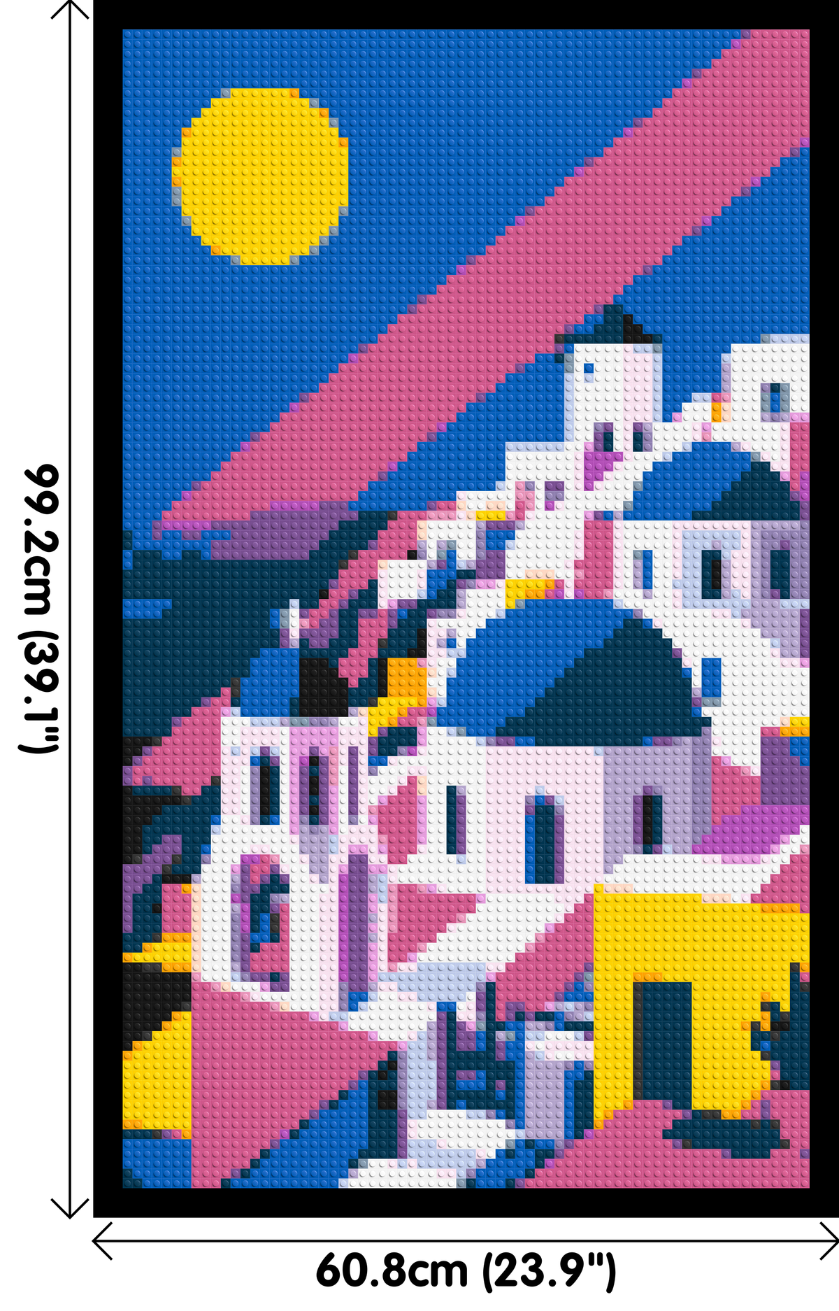 Santorini Geometric Pop Art - Brick Art Mosaic Kit 3x5 large