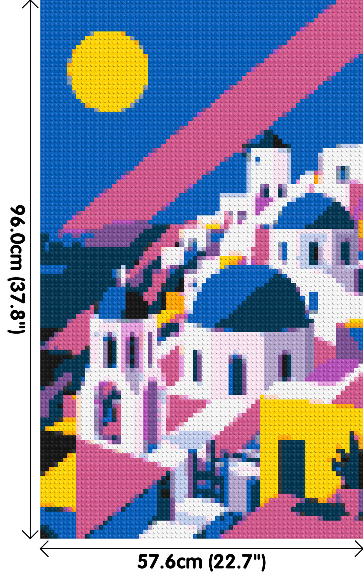 Santorini Geometric Pop Art - Brick Art Mosaic Kit 3x5 dimensions