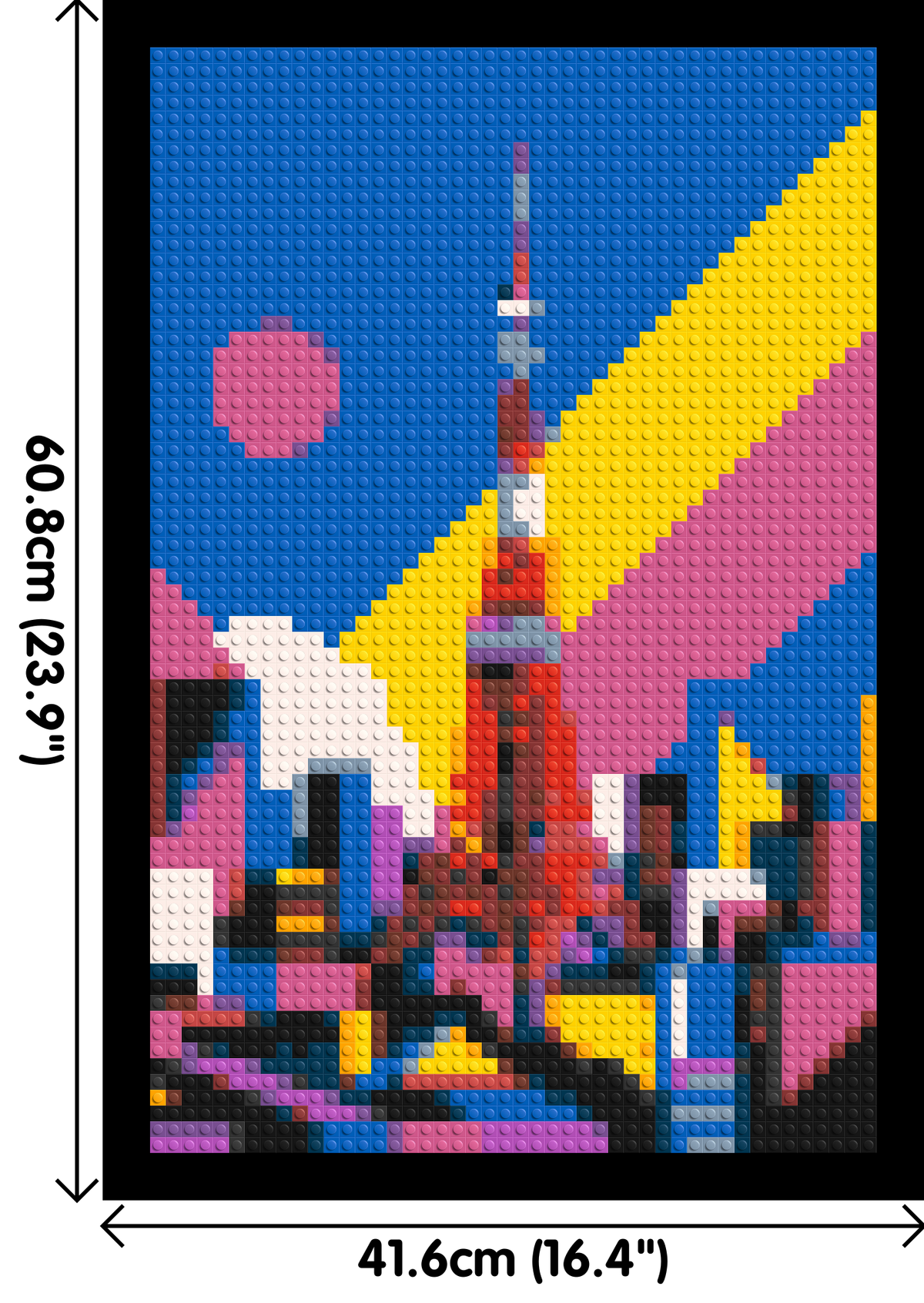 Tokyo Tower Geometric Pop Art - Brick Art Mosaic Kit 2x3 large