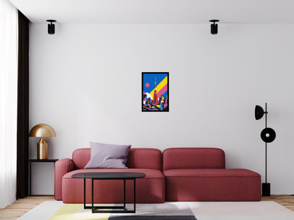 Tokyo Tower Geometric Pop Art - Brick Art Mosaic Kit 2x3 large