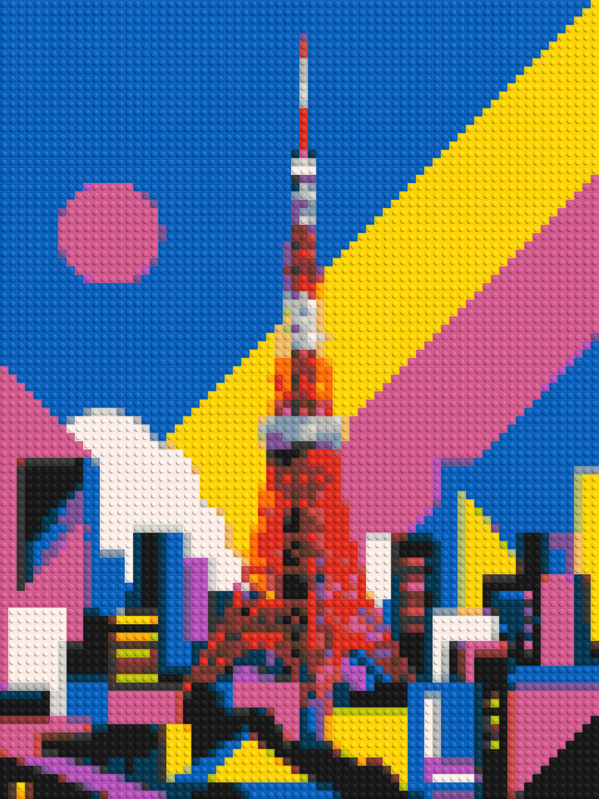 Tokyo Tower Geometric Pop Art - Brick Art Mosaic Kit 3x4 large