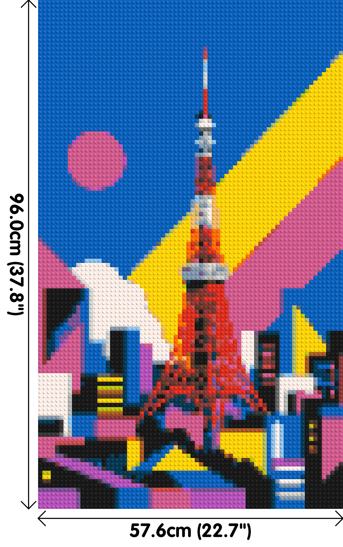Tokyo Tower Geometric Pop Art - Brick Art Mosaic Kit 3x5 large