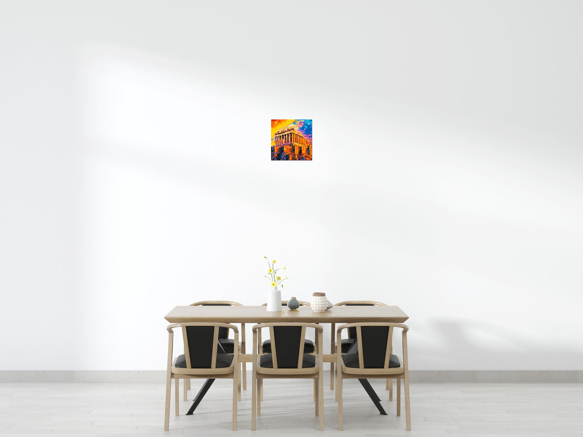 Athens Parthenon Vibrant Post-Impressionist - Brick Art Mosaic Kit 2x2 large