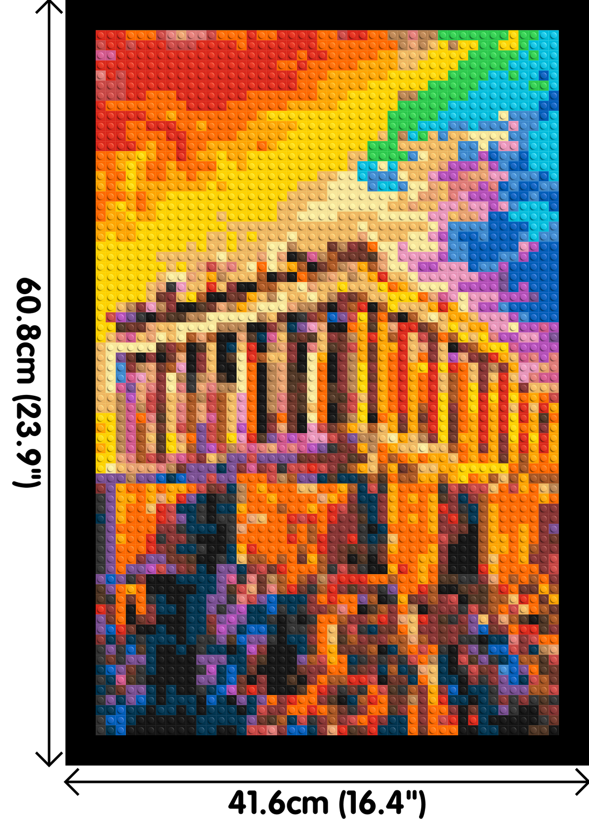 Athens Parthenon Vibrant Post-Impressionist - Brick Art Mosaic Kit 2x3 large