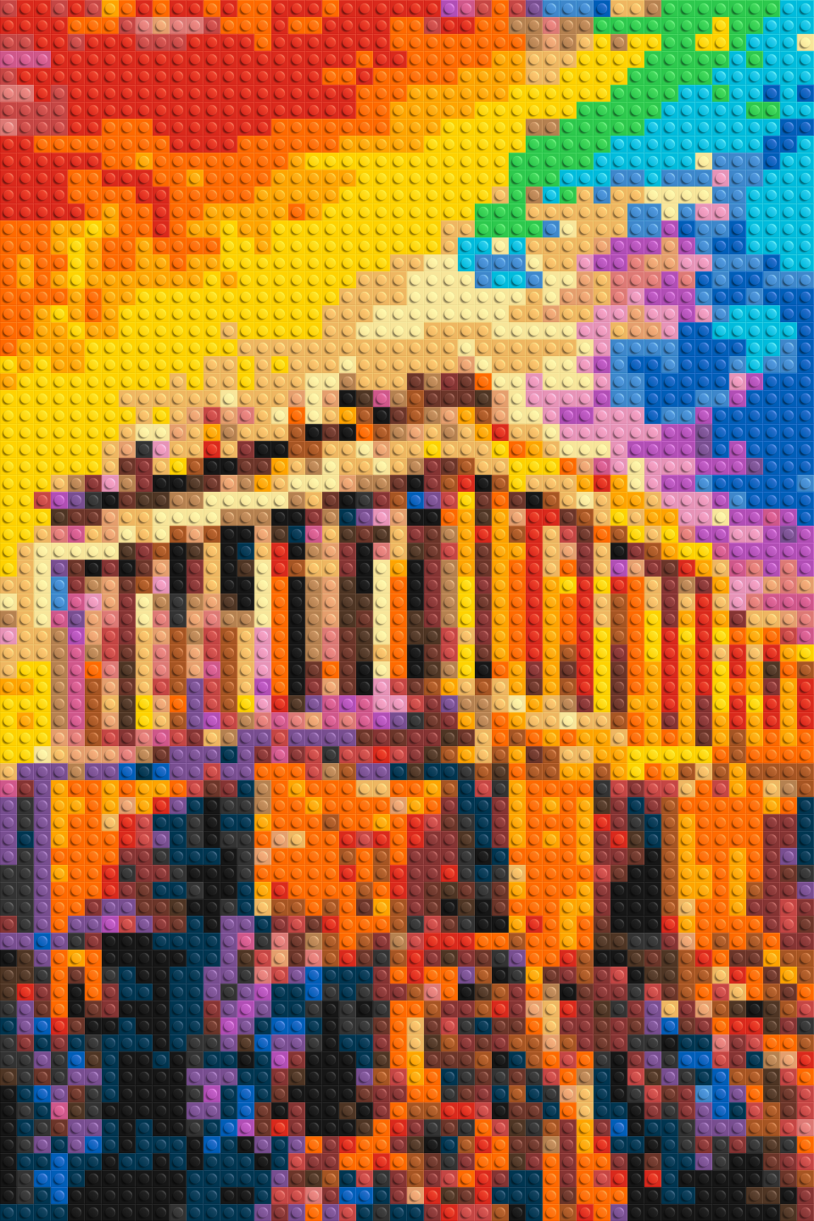 Athens Parthenon Vibrant Post-Impressionist - Brick Art Mosaic Kit 2x3 large
