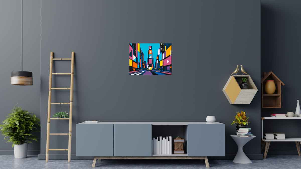 Times Square Geometric Pop Art - Brick Art Mosaic Kit 4x3 scene