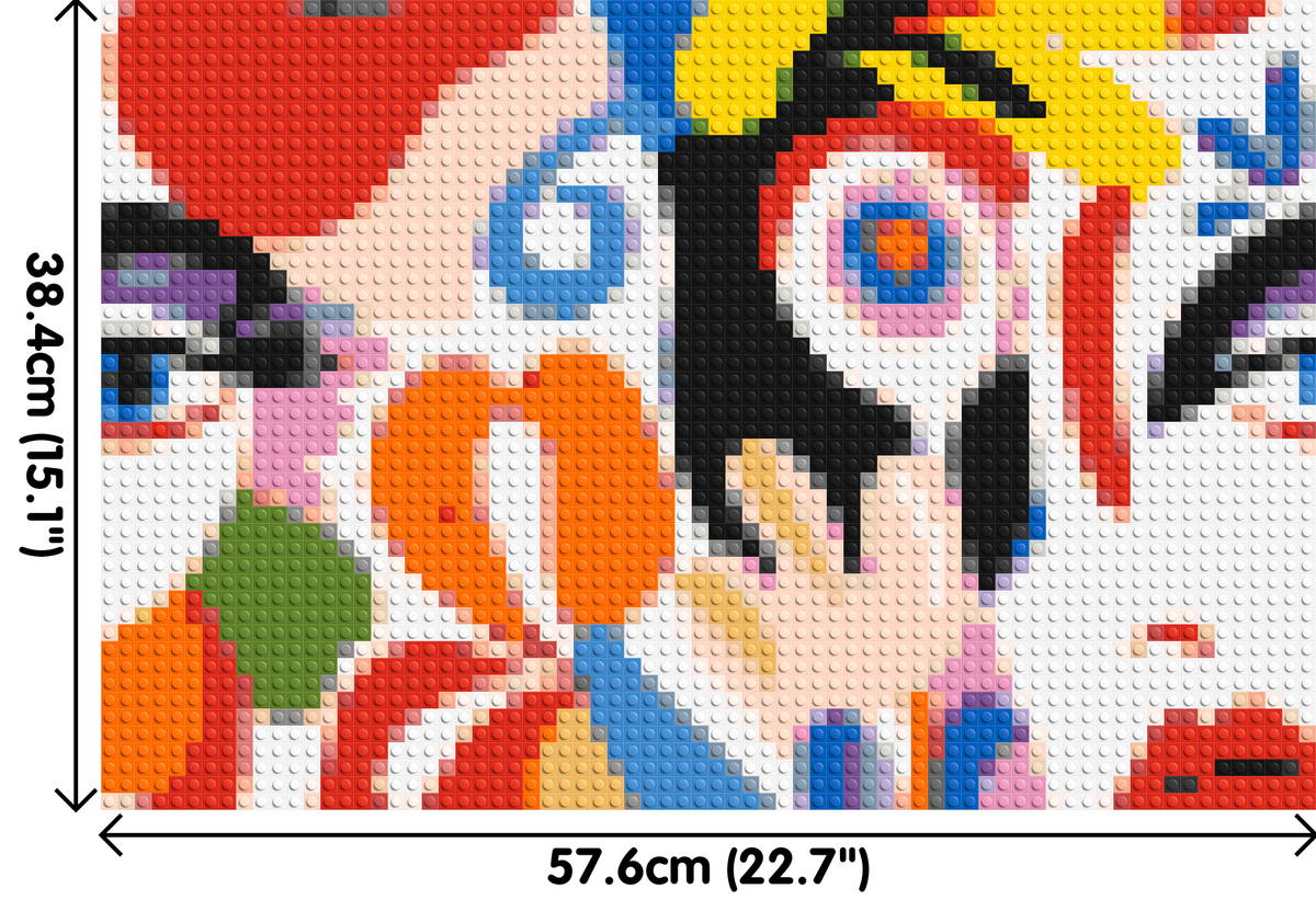 Abstract Matisse Style Floral Portrait Pattern - Brick Art Mosaic Kit 3x2 large