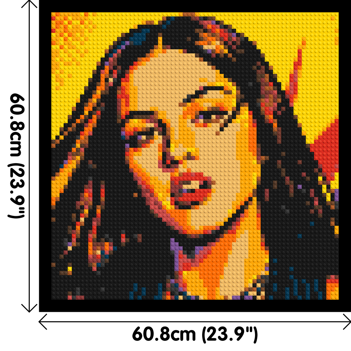 Olivia Rodrigo Comic Pop Art - Brick Art Mosaic Kit 3x3 dimensions with frame
