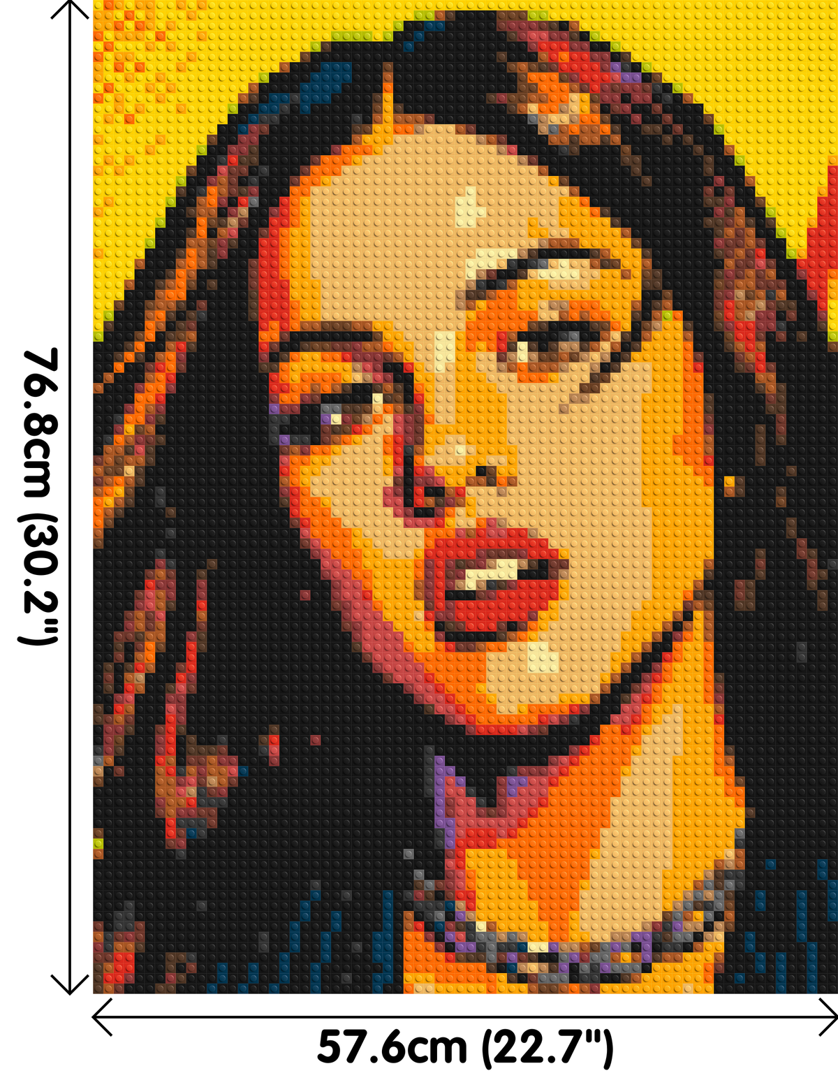 Olivia Rodrigo Comic Pop Art - Brick Art Mosaic Kit 3x4 dimensions