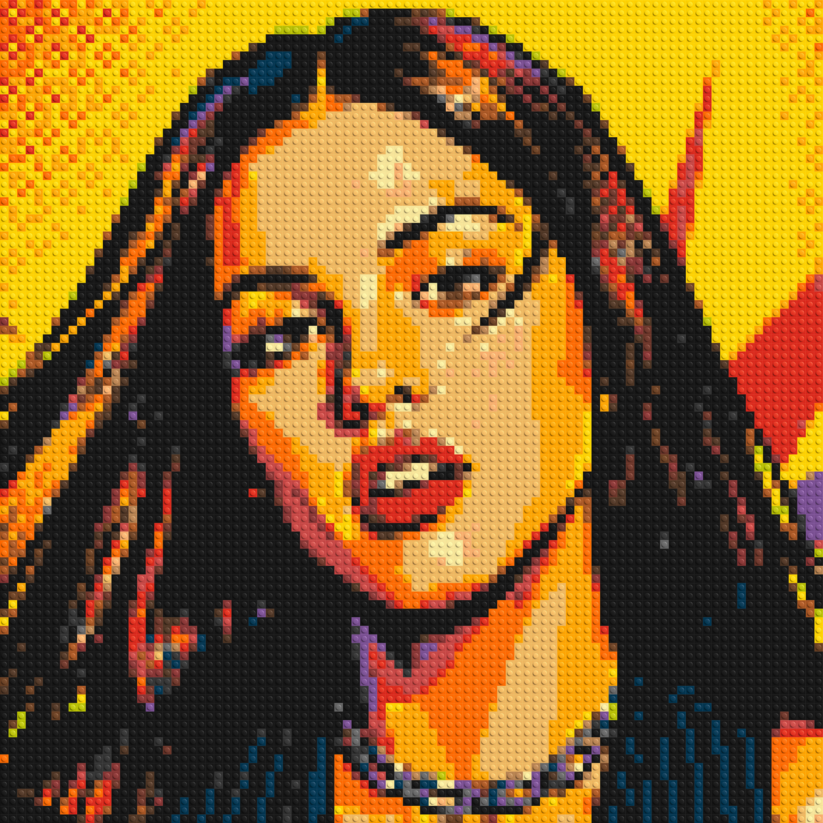 Olivia Rodrigo Comic Pop Art - Brick Art Mosaic Kit 4x4 large