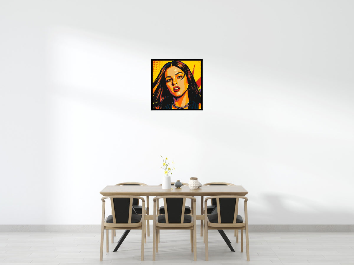 Olivia Rodrigo Comic Pop Art - Brick Art Mosaic Kit 4x4 large