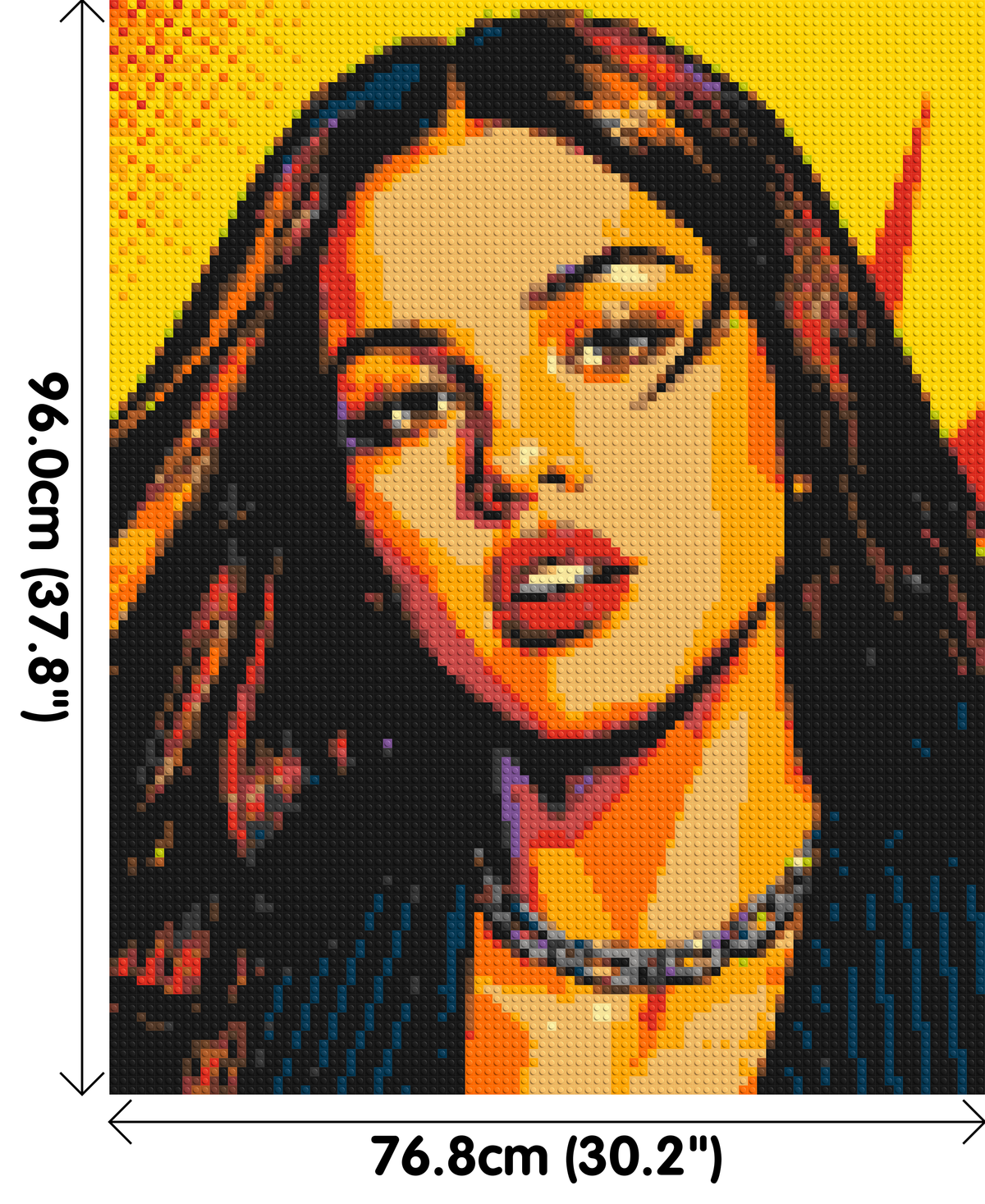 Olivia Rodrigo Comic Pop Art - Brick Art Mosaic Kit 4x5 dimensions