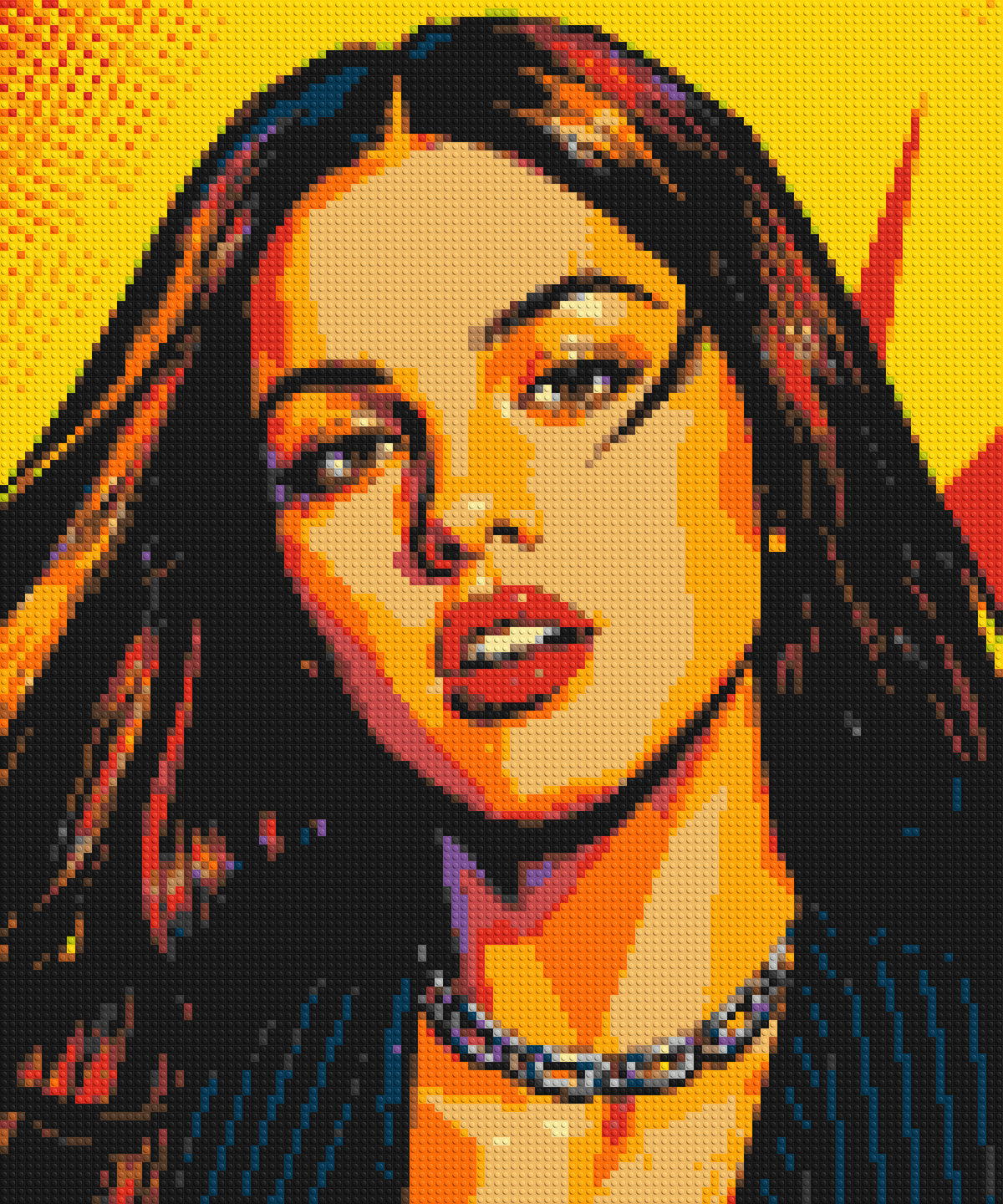 Olivia Rodrigo Comic Pop Art - Brick Art Mosaic Kit 5x6 large
