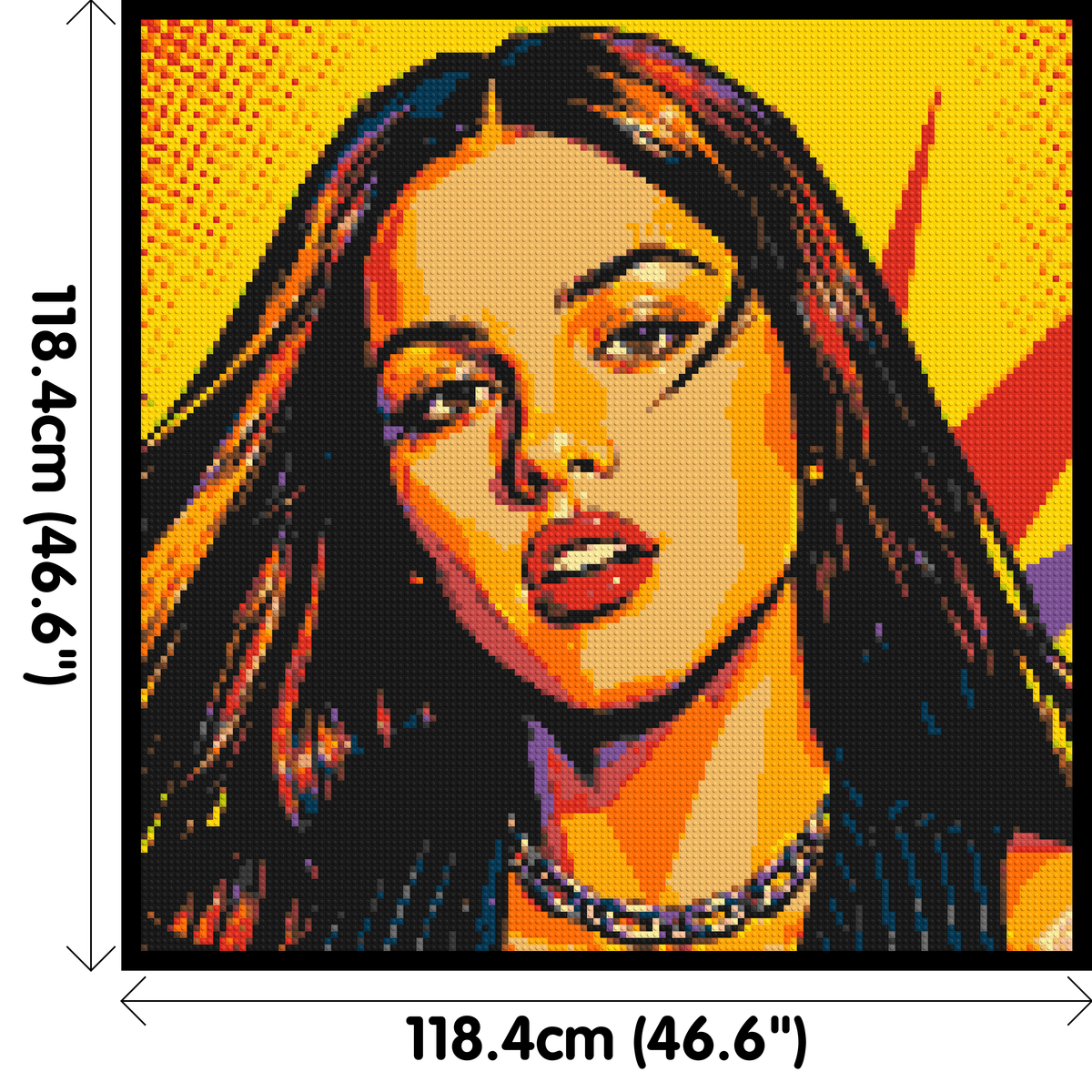 Olivia Rodrigo Comic Pop Art - Brick Art Mosaic Kit 6x6 large