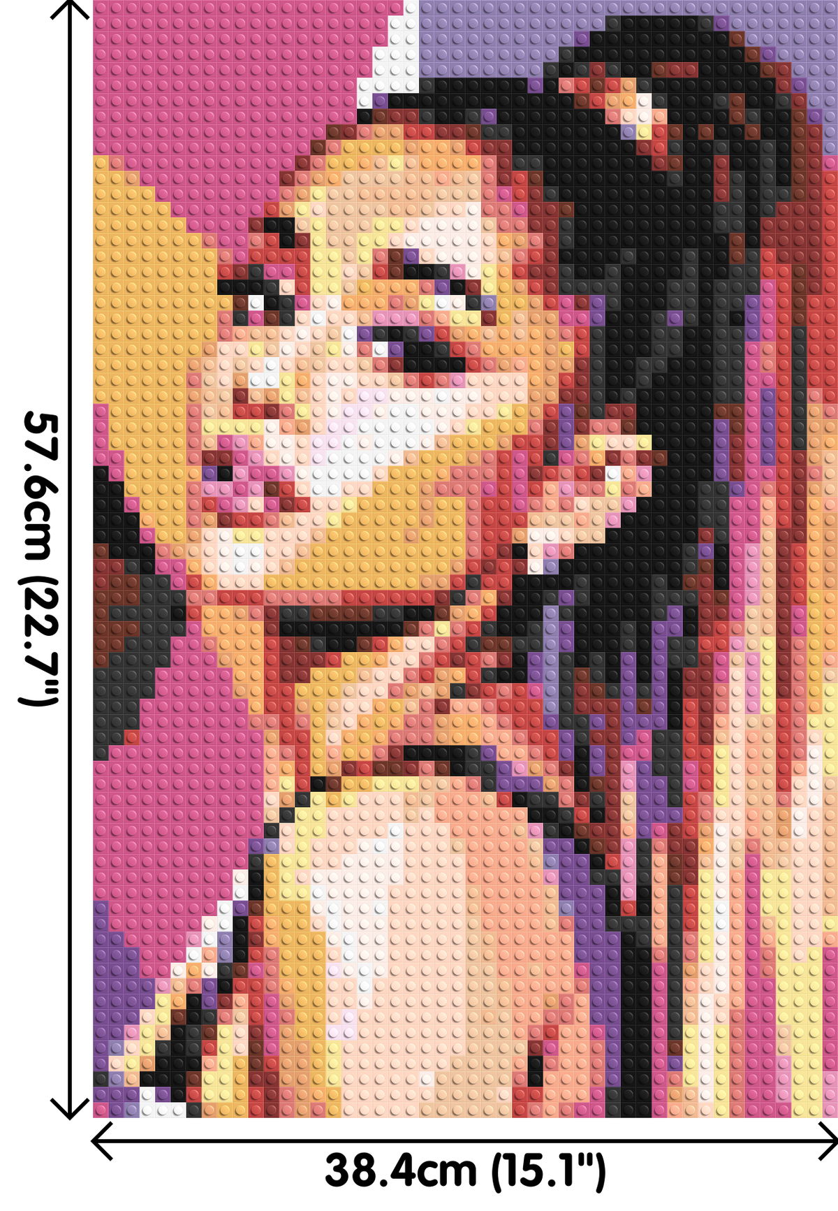 Ariana Grande Geometric Pop Art - Brick Art Mosaic Kit 2x3 dimensions