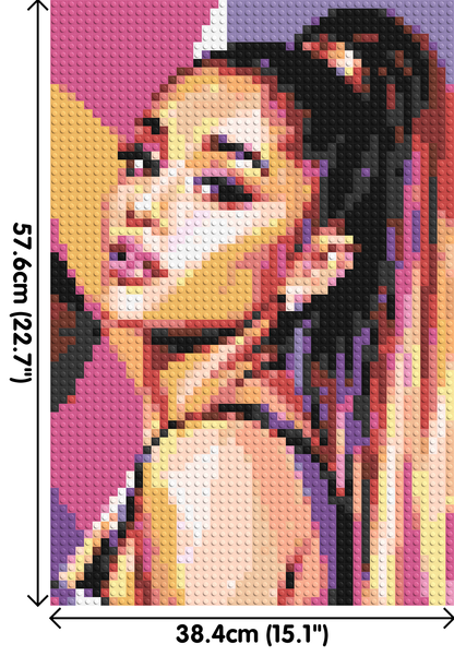 Ariana Grande Geometric Pop Art - Brick Art Mosaic Kit 2x3 large