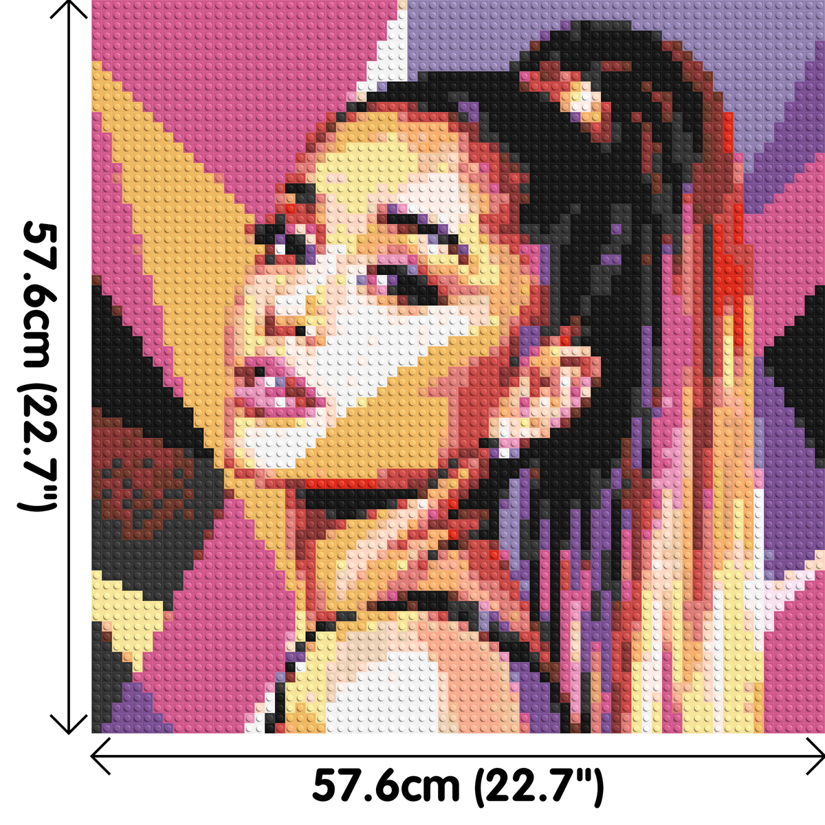 Ariana Grande Geometric Pop Art - Brick Art Mosaic Kit 3x3 dimensions