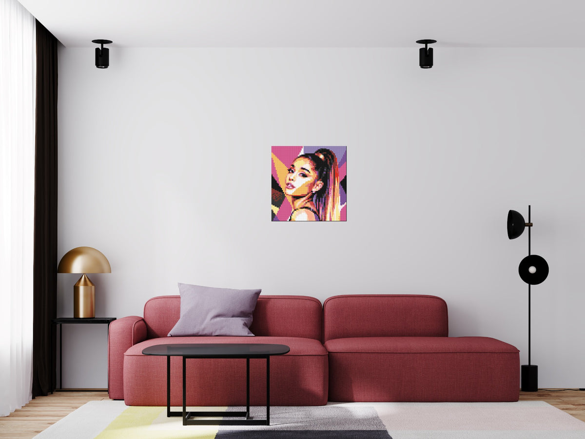 Ariana Grande Geometric Pop Art - Brick Art Mosaic Kit 3x3 large