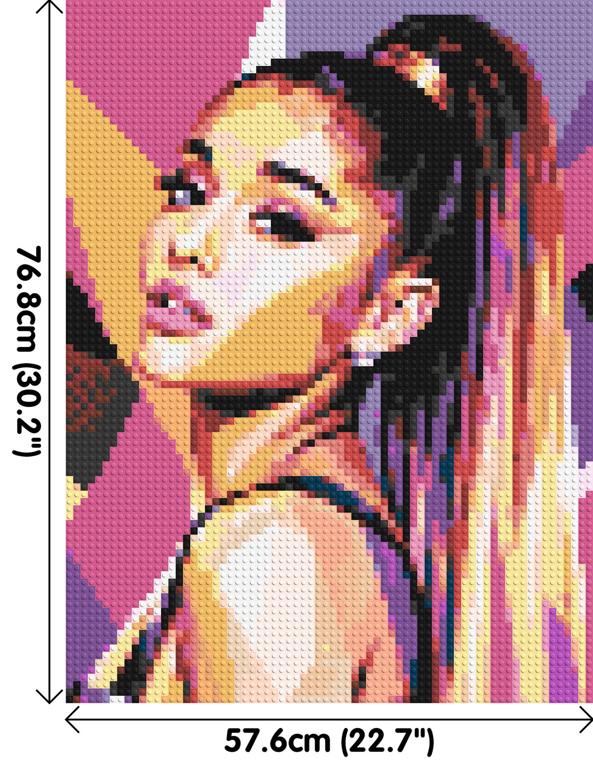Ariana Grande Geometric Pop Art - Brick Art Mosaic Kit 3x4 large