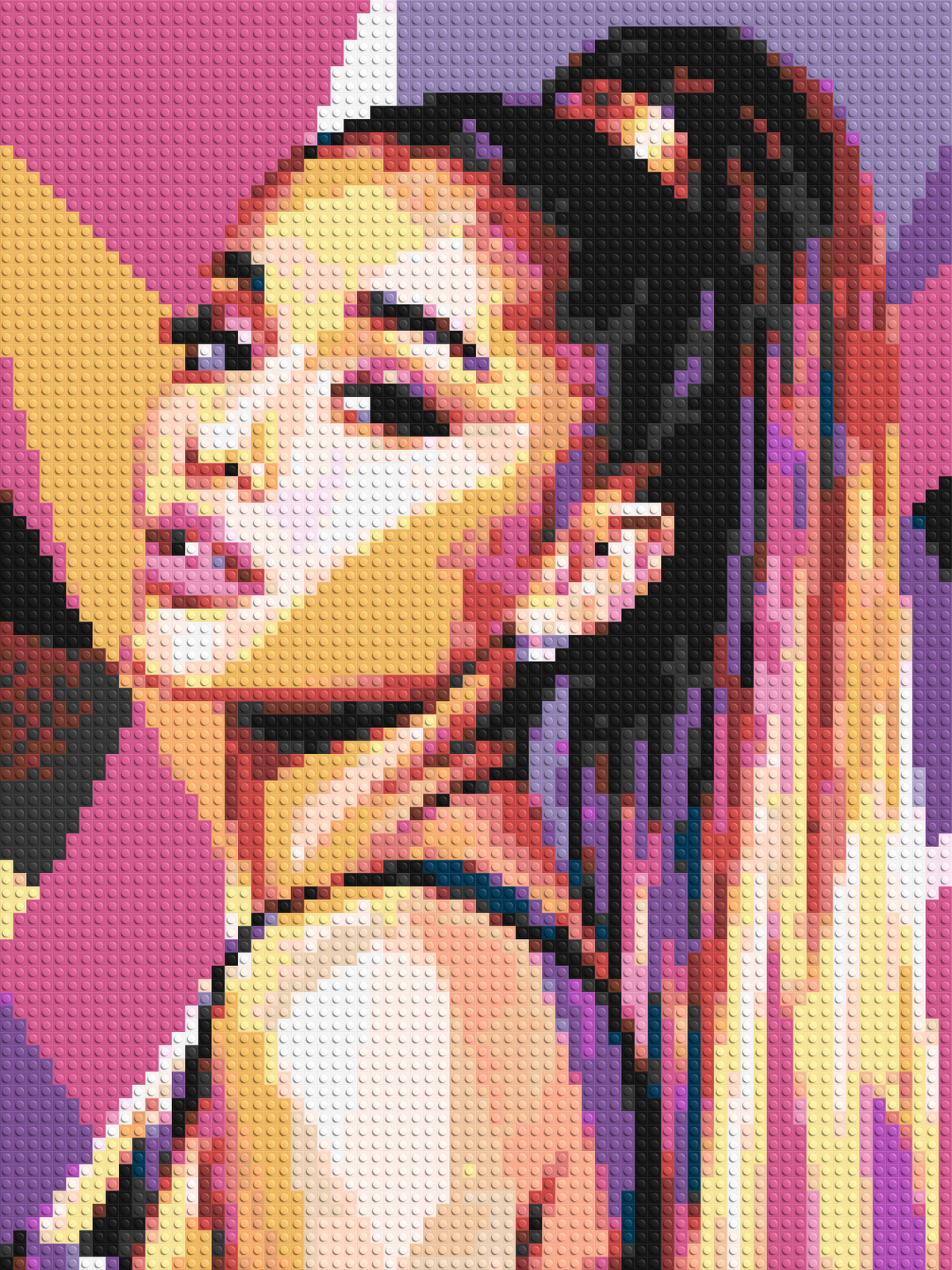 Ariana Grande Geometric Pop Art - Brick Art Mosaic Kit 3x4 large