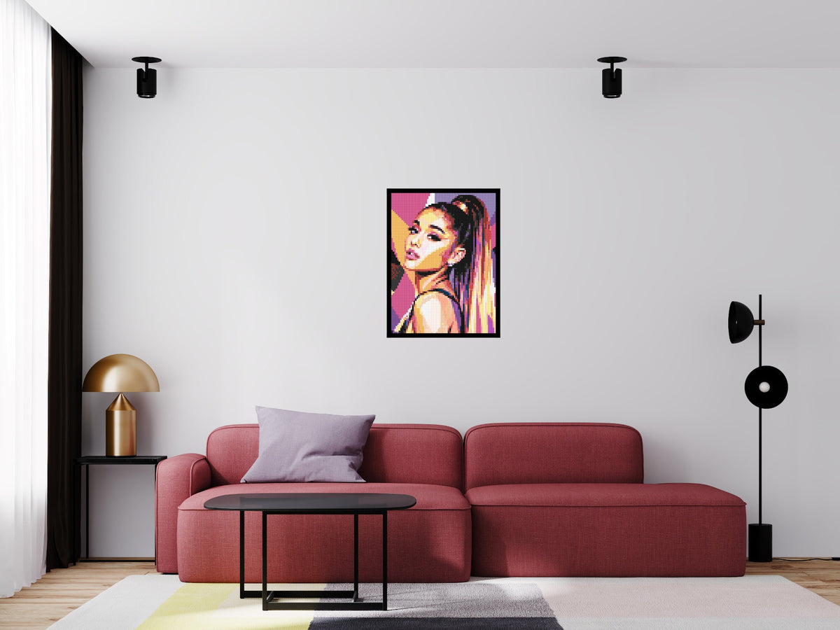 Ariana Grande Geometric Pop Art - Brick Art Mosaic Kit 3x4 large