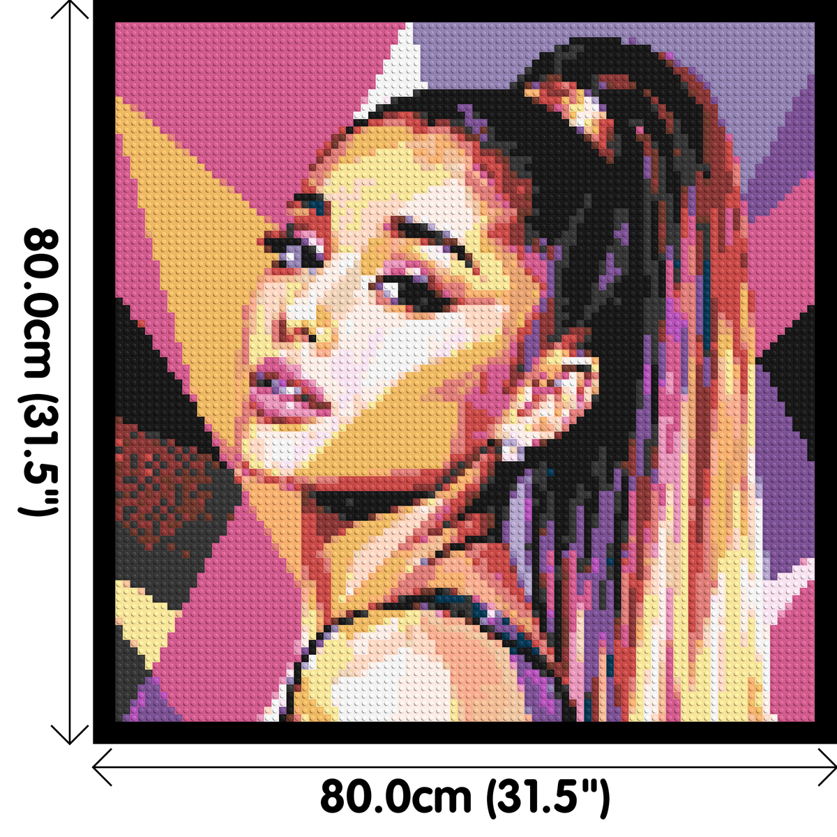 Ariana Grande Geometric Pop Art - Brick Art Mosaic Kit 4x4 large