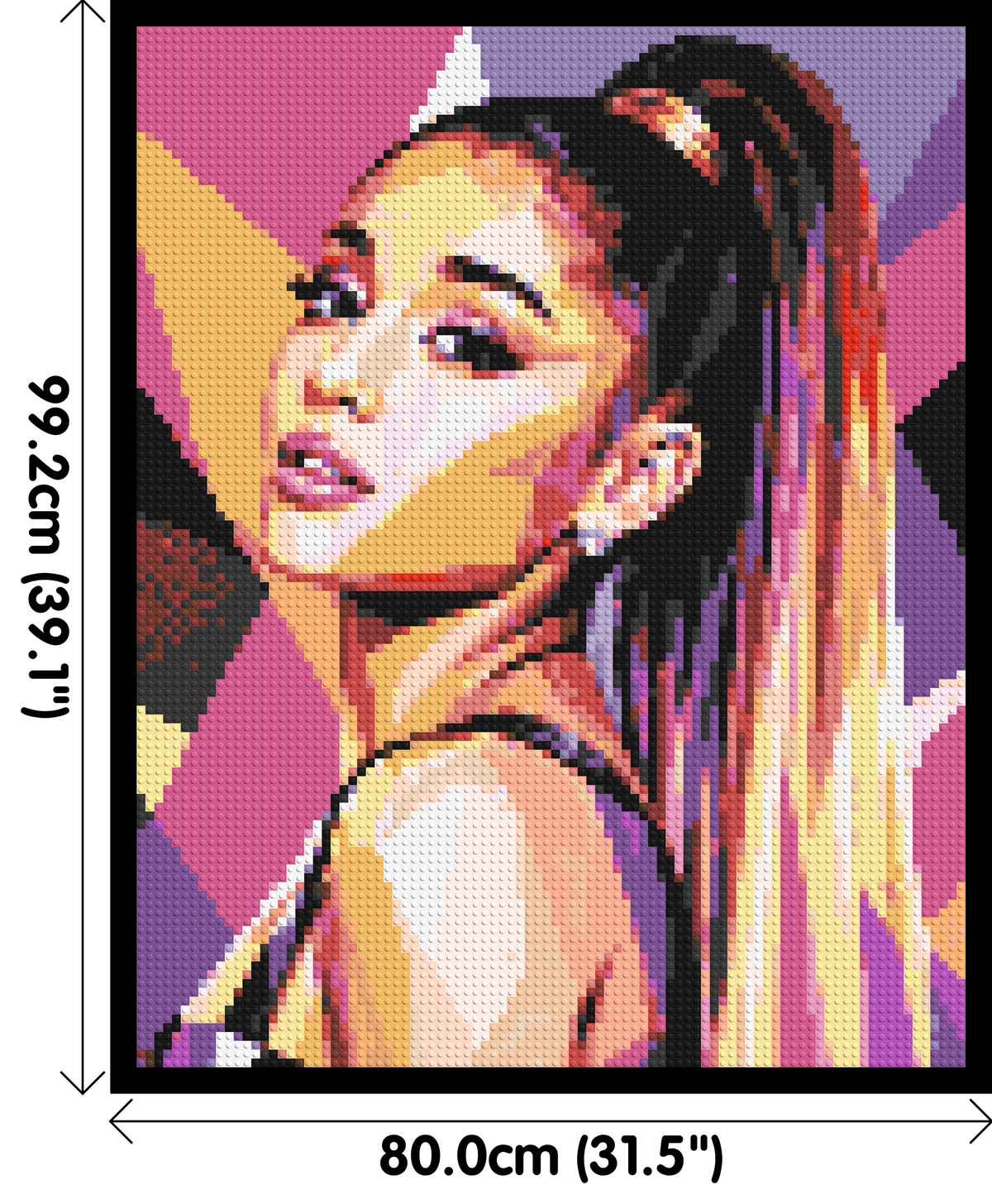 Ariana Grande Geometric Pop Art - Brick Art Mosaic Kit 4x5 large