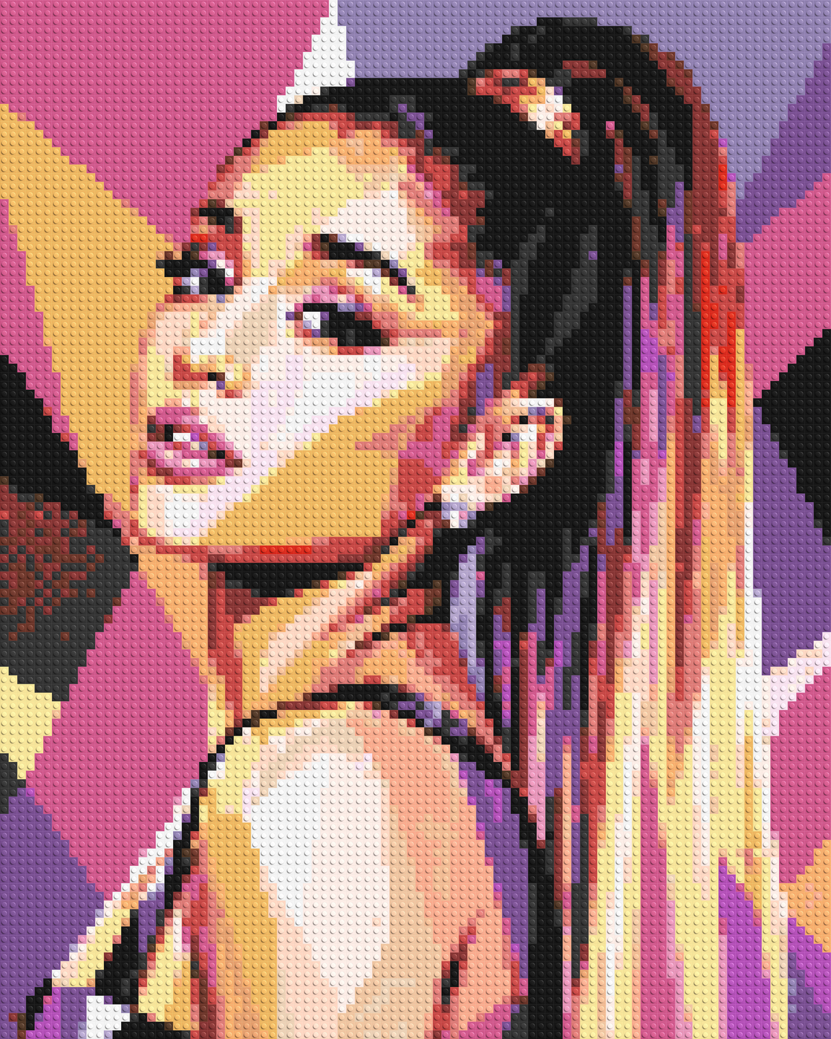 Ariana Grande Geometric Pop Art - Brick Art Mosaic Kit 4x5 large