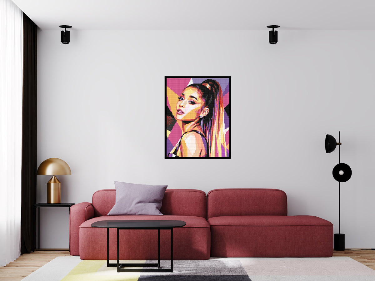 Ariana Grande Geometric Pop Art - Brick Art Mosaic Kit 4x5 large
