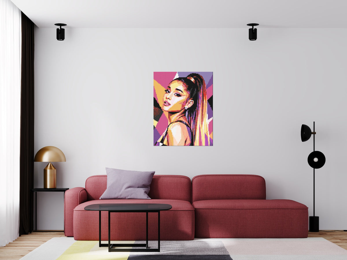Ariana Grande Geometric Pop Art - Brick Art Mosaic Kit 4x5 large