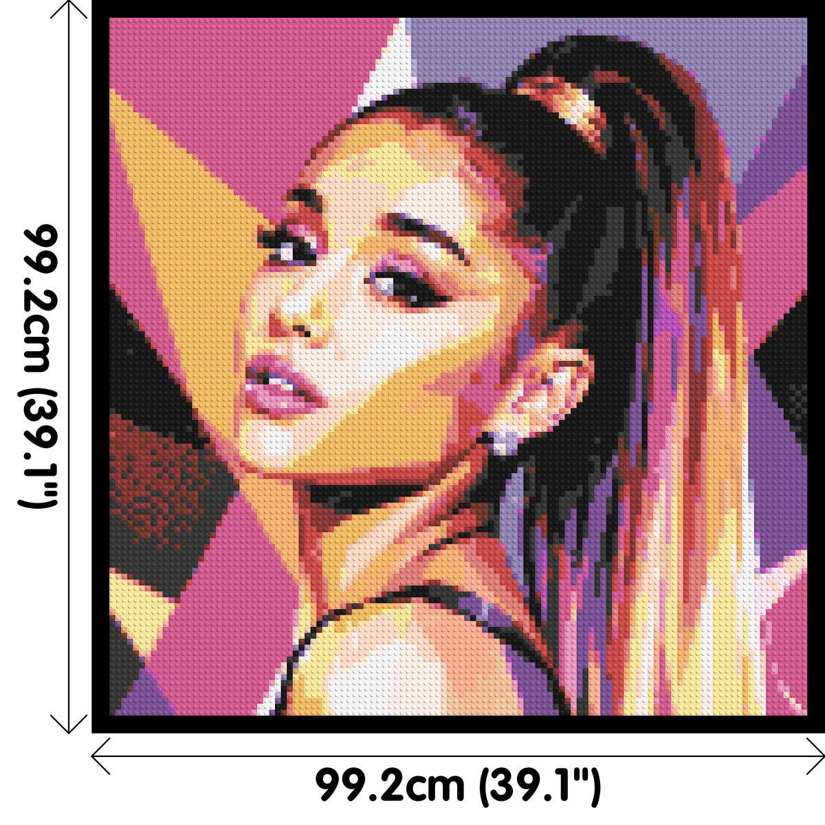 Ariana Grande Geometric Pop Art - Brick Art Mosaic Kit 5x5 large