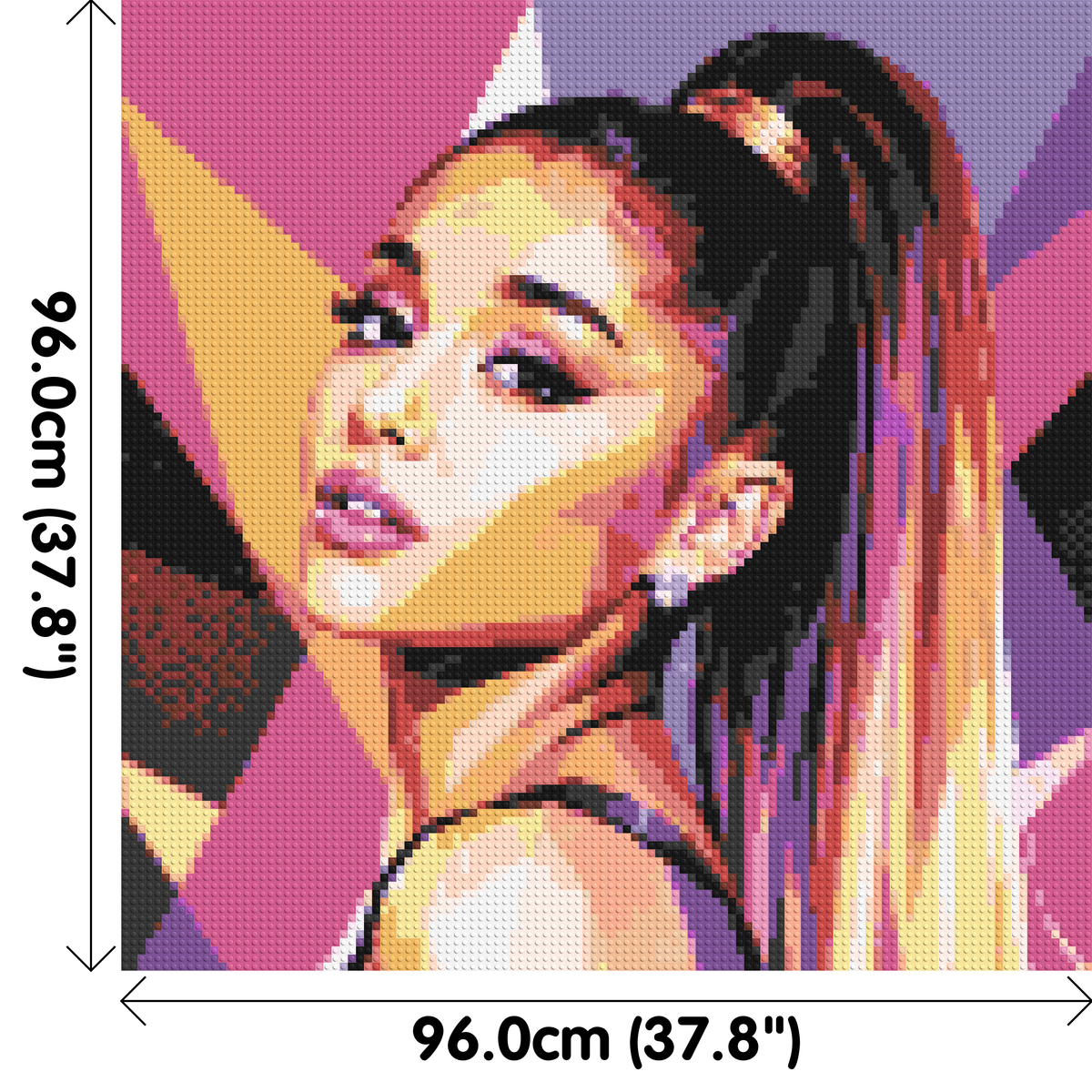 Ariana Grande Geometric Pop Art - Brick Art Mosaic Kit 5x5 large