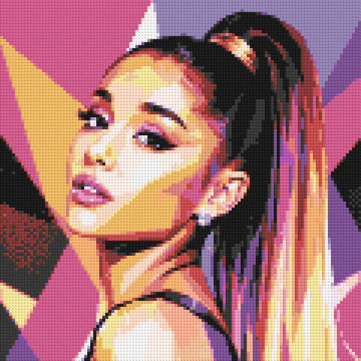 Ariana Grande Geometric Pop Art - Brick Art Mosaic Kit 5x5 large