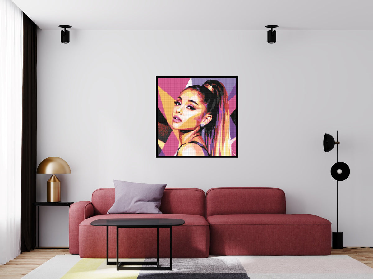 Ariana Grande Geometric Pop Art - Brick Art Mosaic Kit 5x5 large