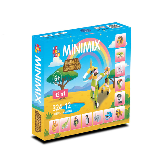 MiniMix: Animal Kingdom | 12-in-1 + Majestic Unicorn Combo (324 pcs)