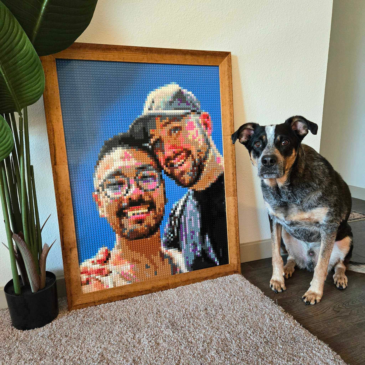 Personalized Brick Mosaic Gift for Couples | LEGO-Compatible Bricks ...