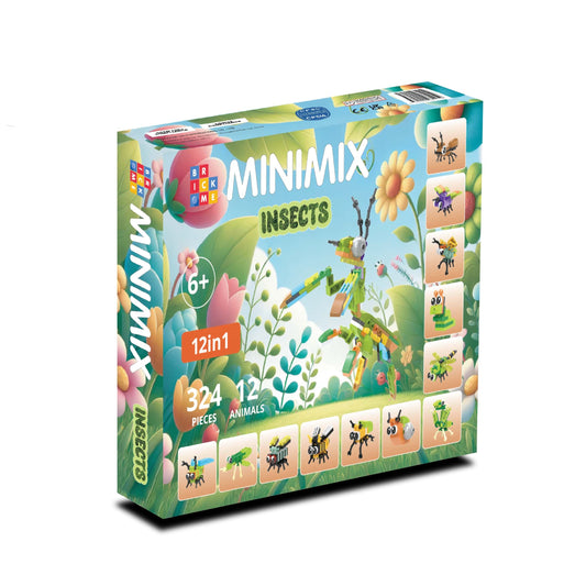 MiniMix: Insects | 12-in-1 + Mantis Queen Combo (324 pcs)