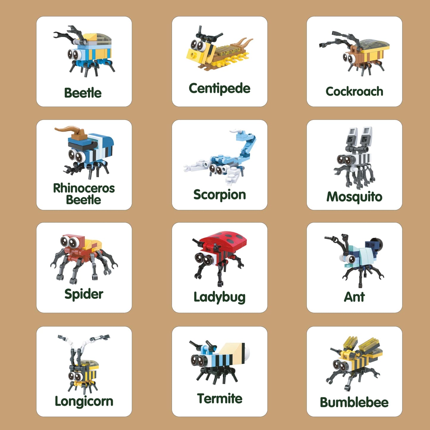 MiniMix: Wild Bugs | 12-in-1 + Scorpion King Combo (321 pcs)