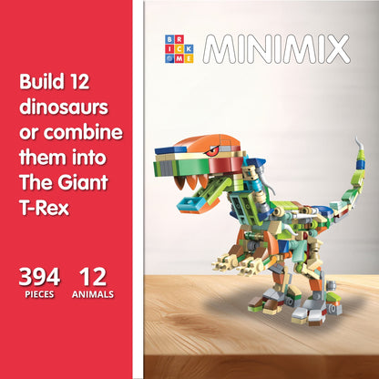 MiniMix: Dinosaurs | 12-in-1 + Giant T Rex Combo (394 pcs)