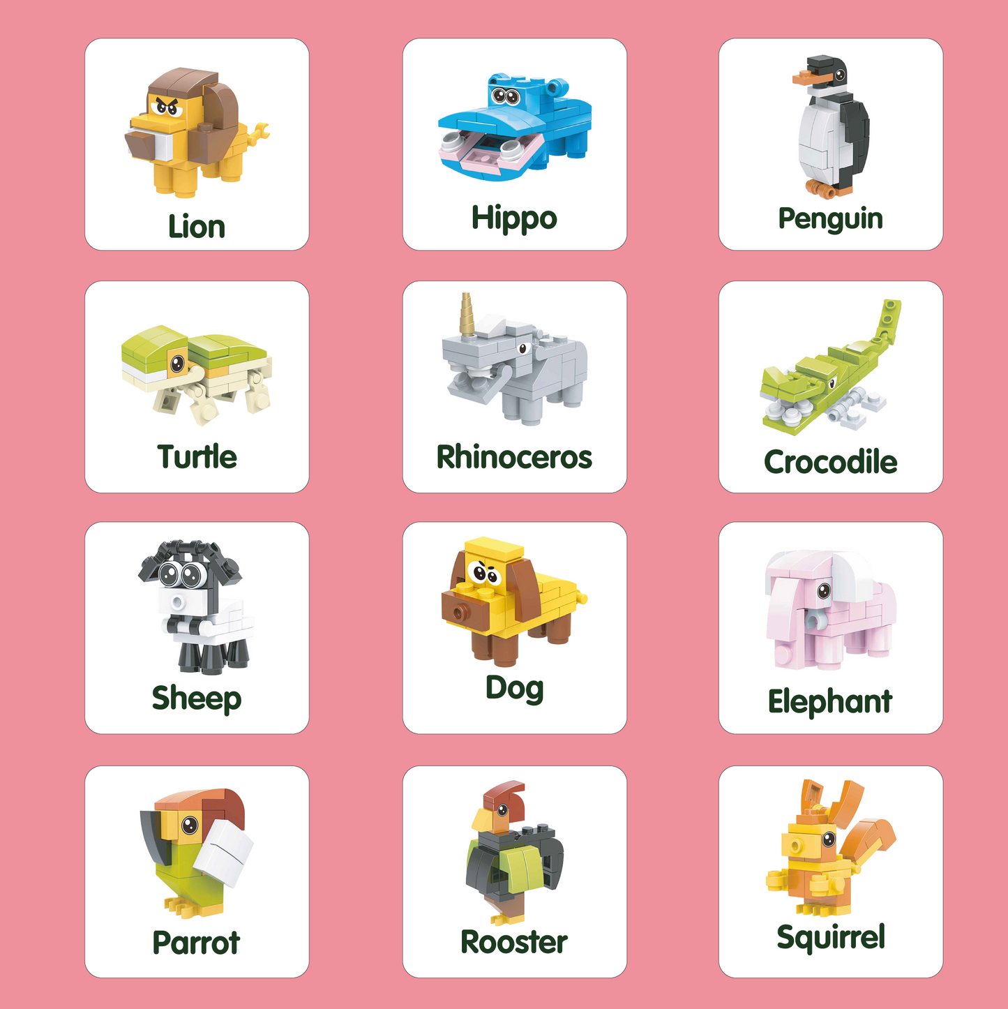 MiniMix: Animal Kingdom | 12-in-1 + Majestic Unicorn Combo (324 pcs)