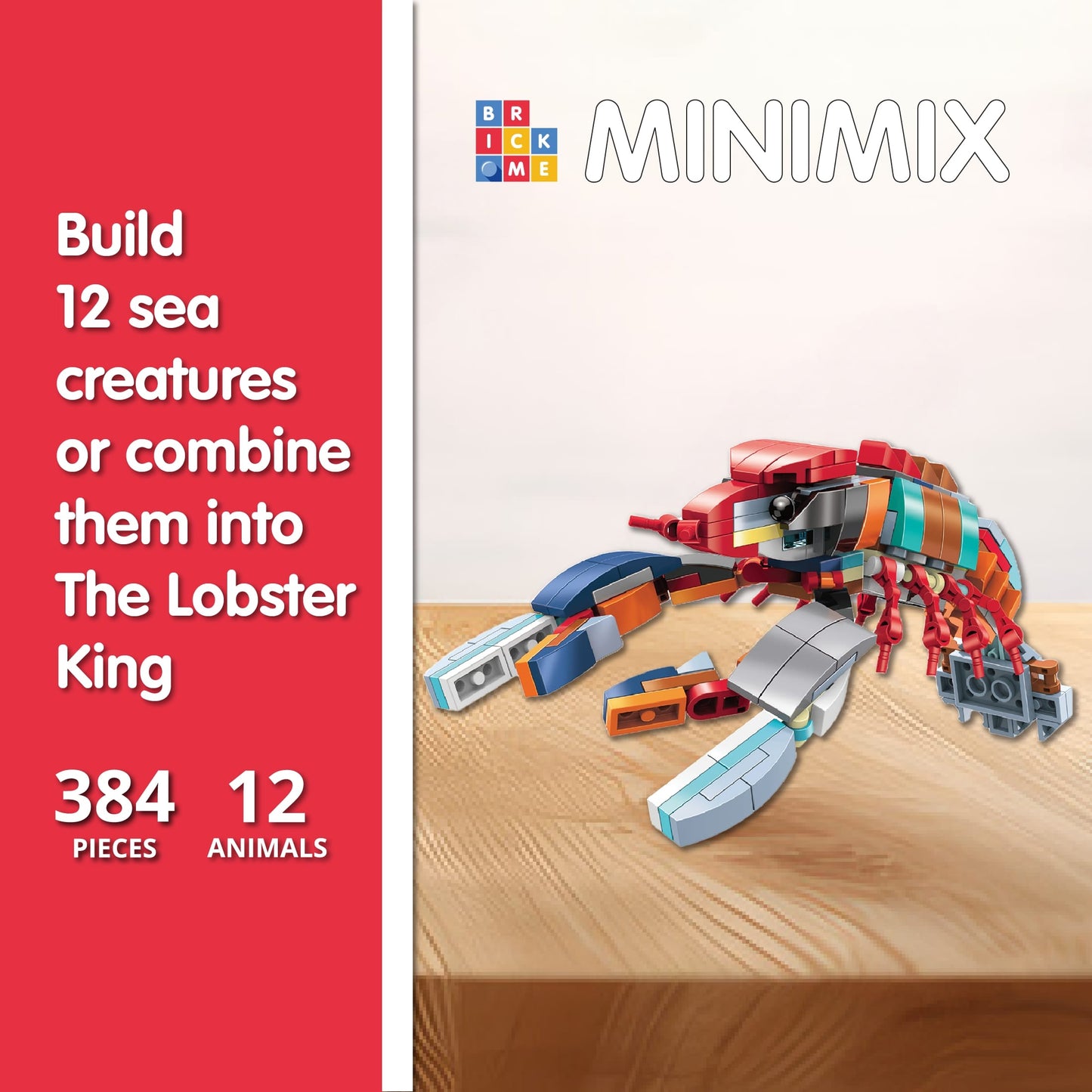 MiniMix: Sea Creatures | 12-in-1 + Lobster King Combo (384 pcs)