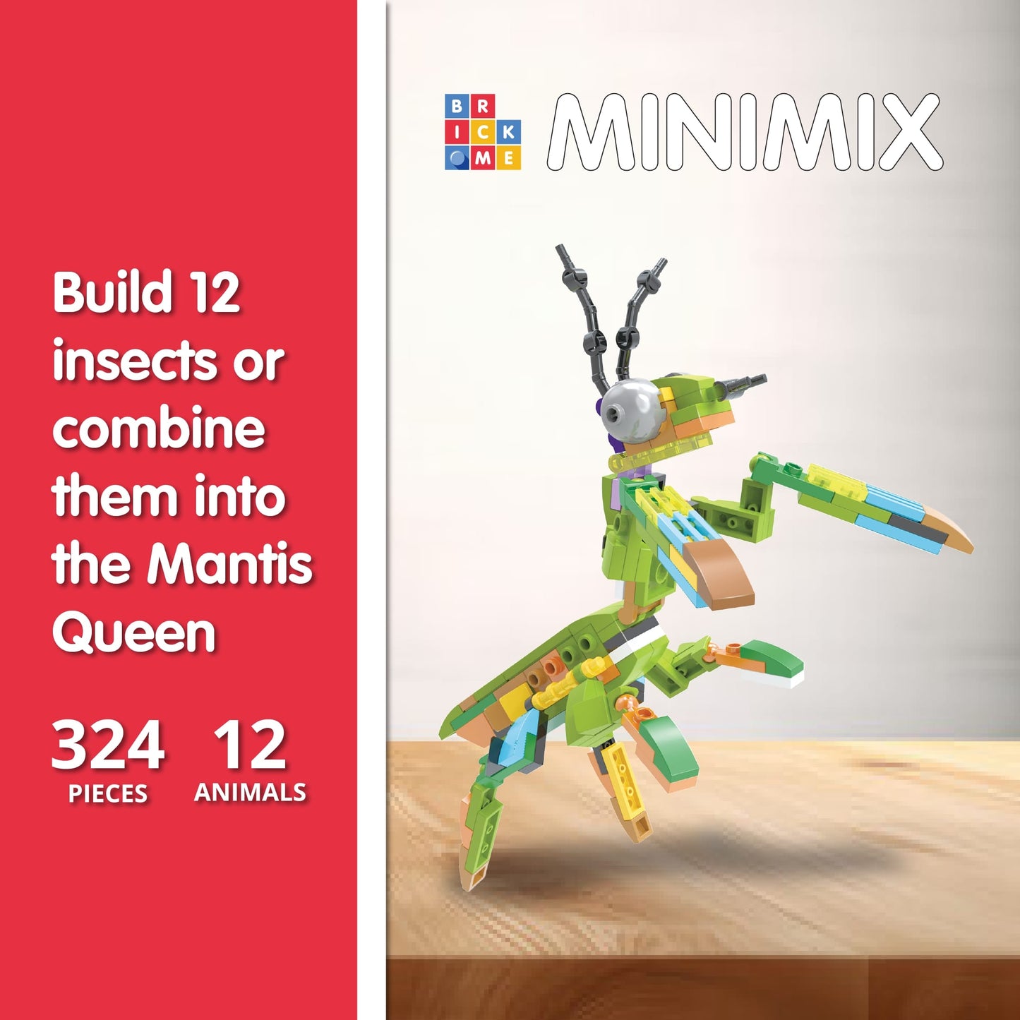 MiniMix: Insects | 12-in-1 + Mantis Queen Combo (324 pcs)