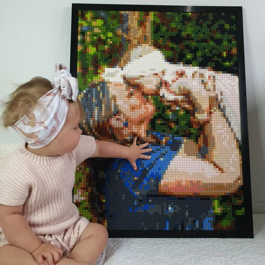 Personalized Brick Mosaic | LEGO-compatible Art | Brick Mosaic Maker