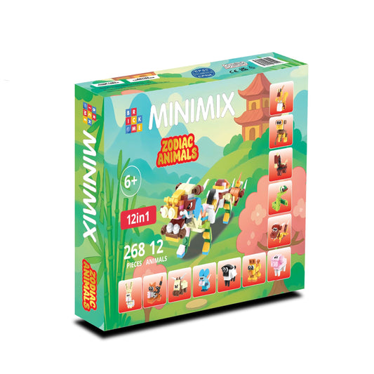 MiniMix: Zodiac Animals | 12-in-1 + Legendary Dragon Combo (268 pcs)