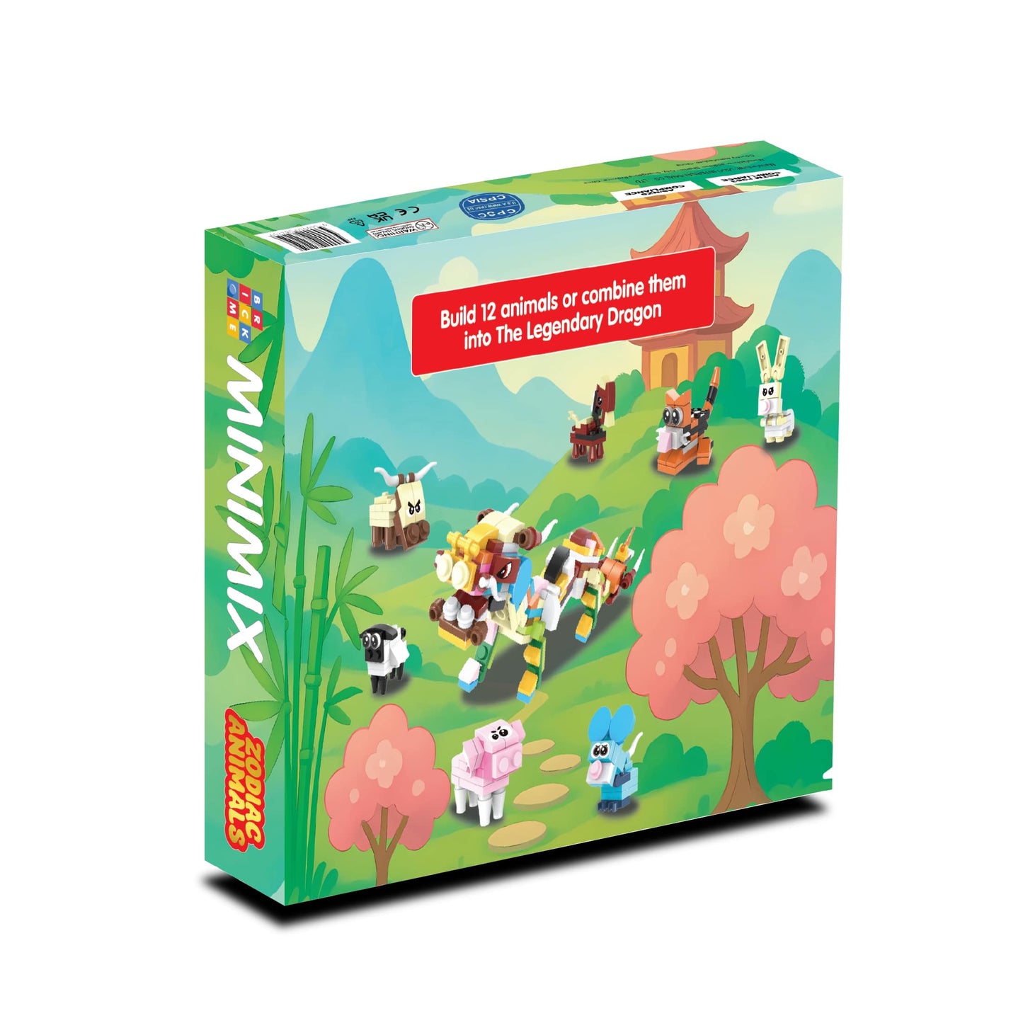 MiniMix: Zodiac Animals | 12-in-1 + Legendary Dragon Combo (268 pcs)