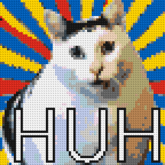 Huh Cat Meme - Brick Art Mosaic Kit