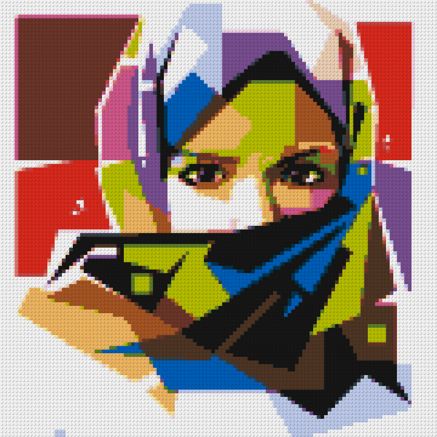 Colourful Woman with Hijab - Brick Art Mosaic Kit