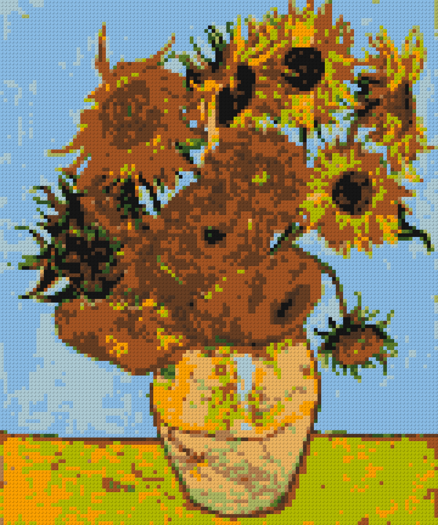 Sunflowers by Vincent Van Gogh - Brick Art Mosaic Kit